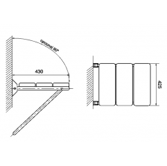 Barra cortina extensible 71-115 cms en aluminio